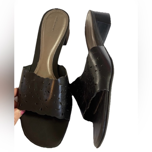 croft & barrow Shoes - Croft & Barrow Black leather Women's Mules size 9